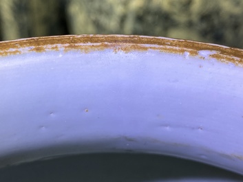 Een Chinese blauw-witte vaas met florale panelen, Kangxi