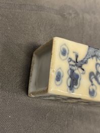 Nine Chinese blue and white snuff bottles, 19/20th C.