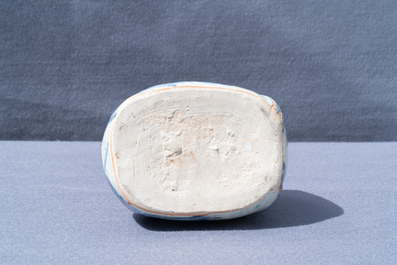 A Chinese blue and white kraak porcelain frog-shaped kendi, Wanli