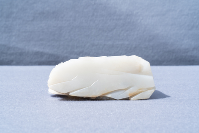 A Chinese celadon jade 'mountain landscape' boulder, 19/20th C.