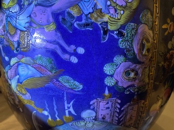 Three Chinese famille rose vases, 19/20th C.