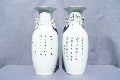 Two Chinese famille rose vases, 19/20th C.