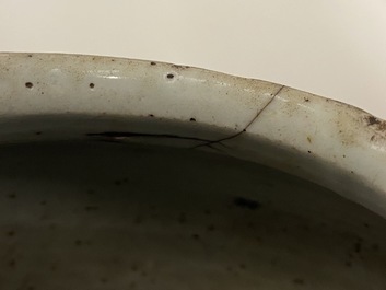 Vier Chinese blauw-witte vazen, Kangxi