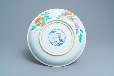 A Chinese famille rose 'peony' dish, Republic