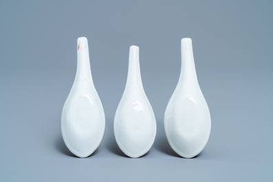 Three Chinese Thai market Bencharong spoons, 19th C.