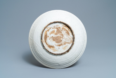 A Chinese Swatow dish with a Buddhist lion, Ming