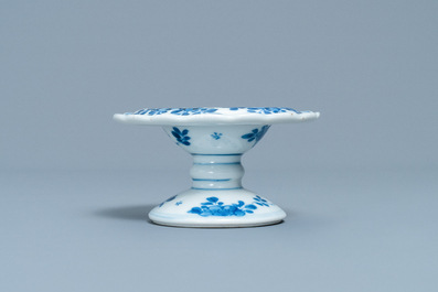 A Chinese blue and white salt after a European silver model, Kangxi