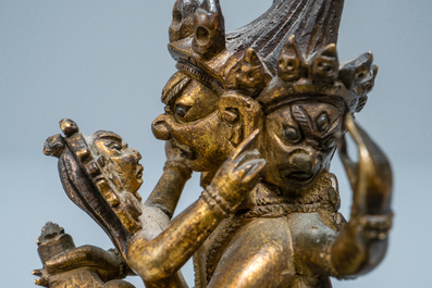 Une figure de Hayagriva en bronze dor&eacute;, Sino-Tibet, 18/19&egrave;me