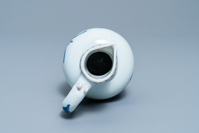 A Chinese blue and white 'antiquities' ewer, Kangxi