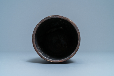 A Chinese bronze 'lotus' bell, Qing