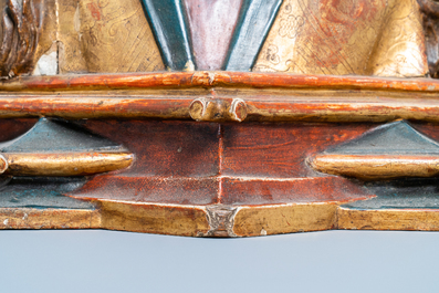 A polychrome wooden bust of the Virgin Mary, Germany, 15/16th C.