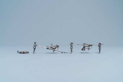 Une collection de miniatures en argent, Chine, 19&egrave;me