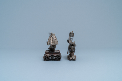 Une collection de miniatures en argent, Chine, 19&egrave;me