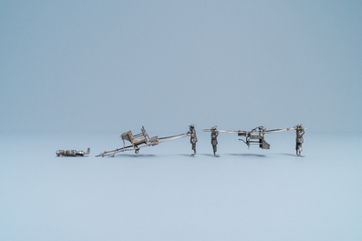 Une collection de miniatures en argent, Chine, 19&egrave;me
