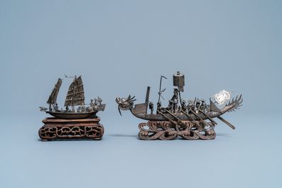 Une collection de miniatures en argent, Chine, 19&egrave;me