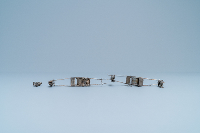 Une collection de miniatures en argent, Chine, 19&egrave;me