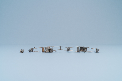 Une collection de miniatures en argent, Chine, 19&egrave;me
