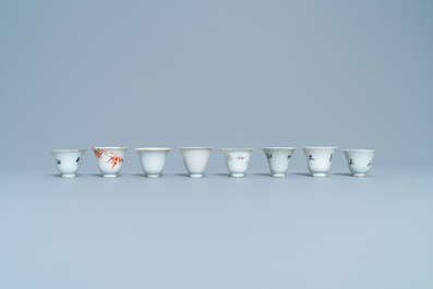Une collection de 14 r&eacute;chauds en porcelaine de Chine qianjiang cai, 19/20&egrave;me