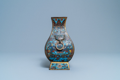 A Chinese cloisonn&eacute; 'fanghu' vase, Wanli