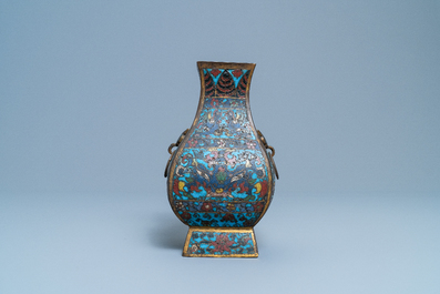 A Chinese cloisonn&eacute; 'fanghu' vase, Wanli