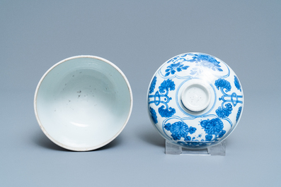 A group of Chinese blue and white wares, Kangxi
