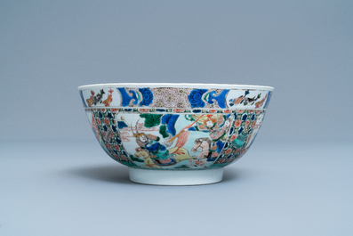 Un bol en porcelaine de Chine famille verte &agrave; d&eacute;cor de 'La romance de la chambre de l'ouest', Kangxi