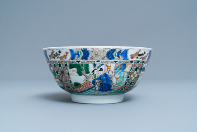 Un bol en porcelaine de Chine famille verte &agrave; d&eacute;cor de 'La romance de la chambre de l'ouest', Kangxi