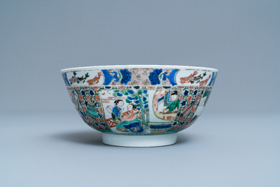Un bol en porcelaine de Chine famille verte &agrave; d&eacute;cor de 'La romance de la chambre de l'ouest', Kangxi
