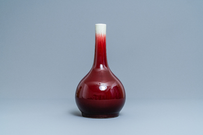 A Chinese langyao-glazed bottle vase, Qianlong