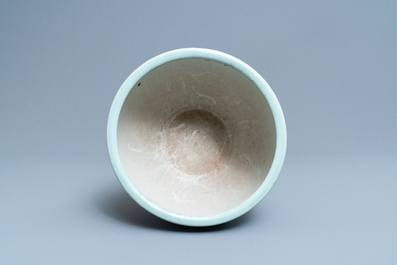A Chinese blue and white celadon-ground jardini&egrave;re, Qianlong