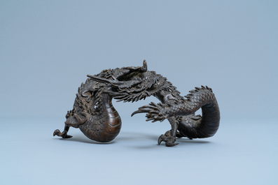 Un mod&egrave;le d'un dragon en bronze, Japon, Meiji, 19&egrave;me