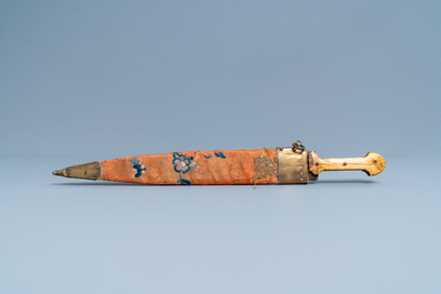 A 'kindjal' dagger with bone handle, Eastern Europe, 19th C.