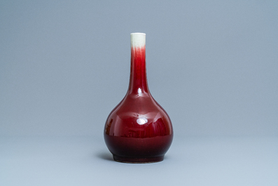 A Chinese langyao-glazed bottle vase, Qianlong