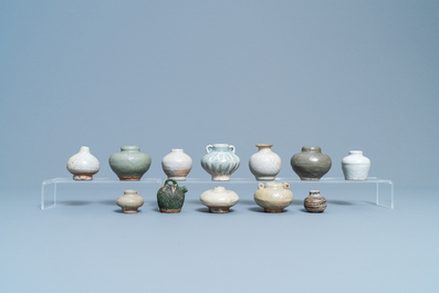 24 various small Chinese vases and jarlets, Song and later