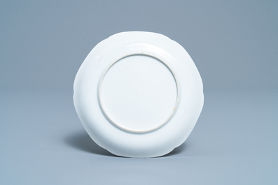 A Chinese famille rose 'rooster' cup and saucer, Yongzheng