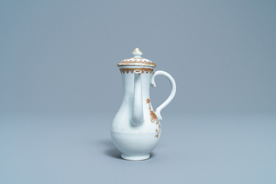 Une chocolati&egrave;re armori&eacute;e en porcelaine de Chine aux armes de van Rheden, Qianlong