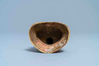 Une figure de Bouddha en bronze dor&eacute;, Sino-Tibet, 18&egrave;me