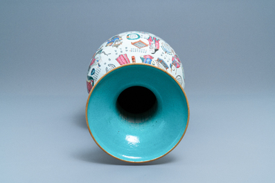 A large Chinese famille rose 'Wu Shuang Pu' vase, 19th C.