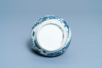 A Chinese blue and white kendi, Wanli