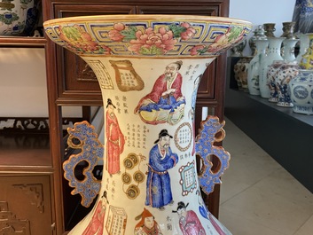 A large Chinese famille rose 'Wu Shuang Pu' vase, 19th C.
