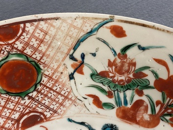 A Chinese Swatow dish with a Buddhist lion, Ming