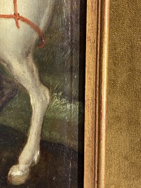 Ecole flamande d'apr&egrave;s Albrecht D&uuml;rer, 16/17&egrave;me, huile sur panneau: Saint Eustache ou Saint Hubert