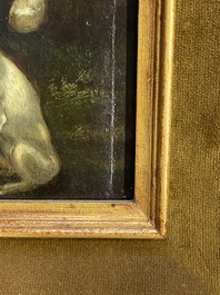 Ecole flamande d'apr&egrave;s Albrecht D&uuml;rer, 16/17&egrave;me, huile sur panneau: Saint Eustache ou Saint Hubert