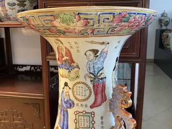 A large Chinese famille rose 'Wu Shuang Pu' vase, 19th C.