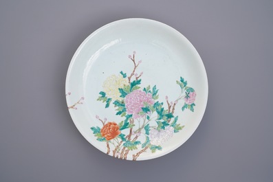A Chinese famille rose 'peony' dish, Republic