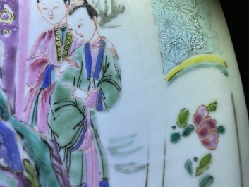 A Chinese famille rose charger with figures in a landscape, Yongzheng
