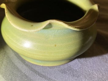 A Chinese Longquan celadon brush washer, Yuan/Ming