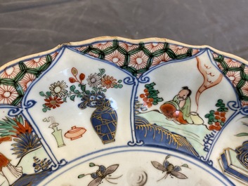 A Chinese famille verte 'Provinces' dish with the arms of Namur, Kangxi/Yongzheng