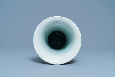 A Chinese wucai 'gu' vase with a phoenix, Shunzhi