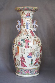 A large Chinese famille rose 'Wu Shuang Pu' vase, 19th C.